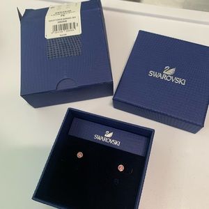 Swarovski pink stud earrings